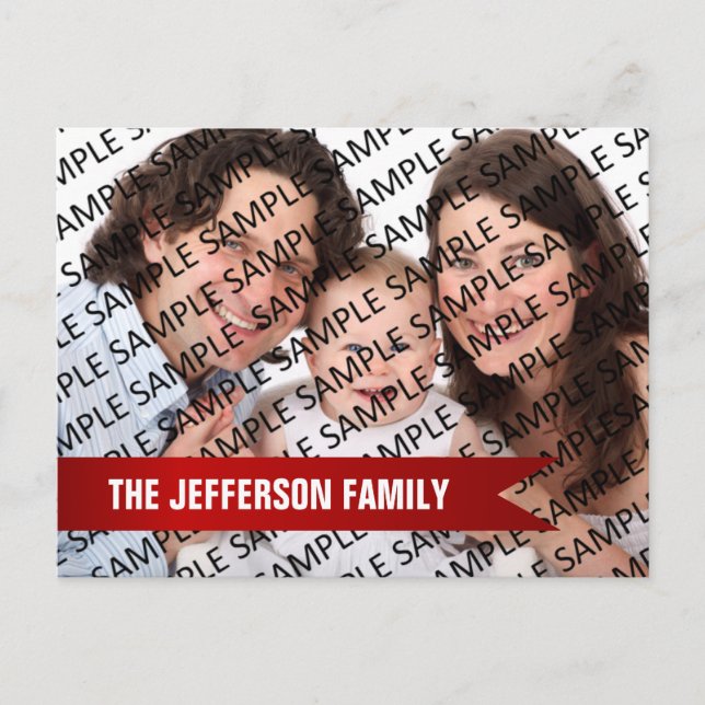 2024 Annual Family Photo Template Calendar Postcard (Front)