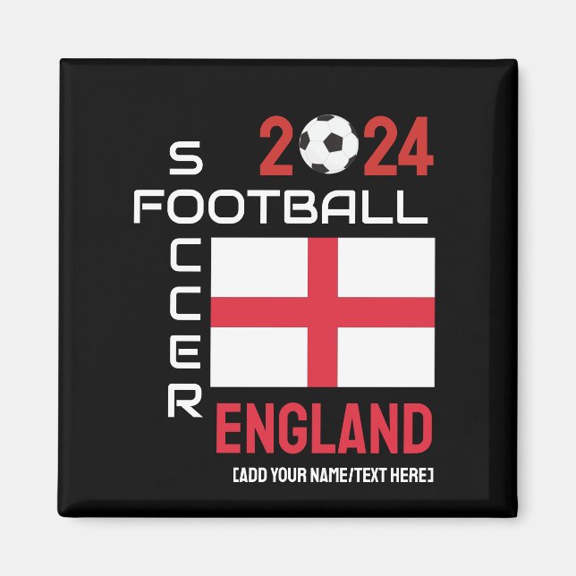 2024 ANY YEAR ENGLAND Football Custom Name Magnet (Front)