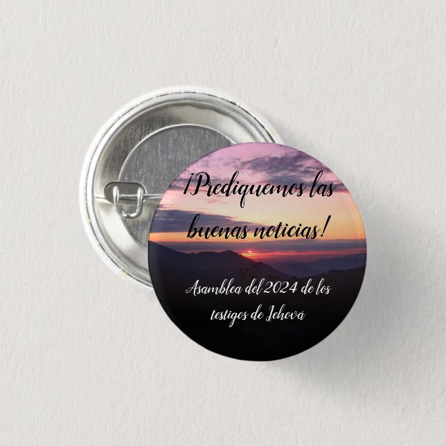 2024 Asamblea TJ atardecer (JW) personaliza 1 Inch Round Button (Front & Back)