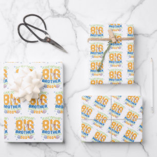 2024 Awesome Big Brother - Waiting for Baby Wrapping Paper Sheet