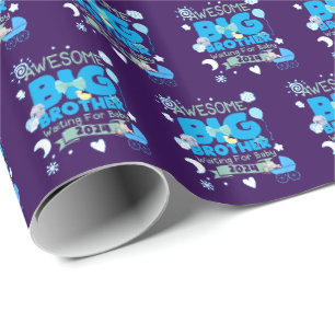 2024 Big Brother Waiting for New Baby Wrapping Paper