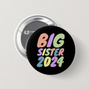 2024 Big Sister Girly Dots 2 Inch Round Button