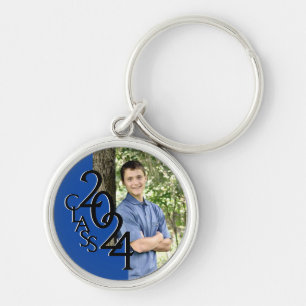 2024 Blue Graduation Keepsake Keychain