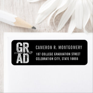 2024 Bold GRAD Grey Typography Graduation Address