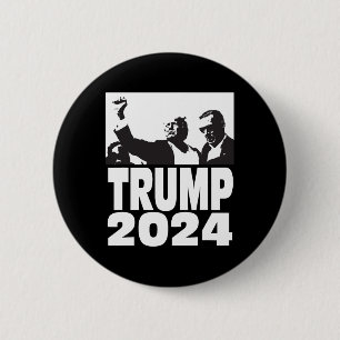 2024 Bulletproof Teflon Don Rally Shooting Fist Pu 2 Inch Round Button