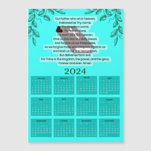 2024 Calendar - Christian Prayer Magnetic Card
