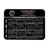 2024 Calendar Custom Business Logo Name Black Easy