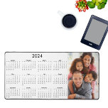 2024 Calendar Family Custom Photo Desk Mat<br><div class="desc">This design was created though digital art. It may be personalized in the area provided by changing the photo and/or text. Or it can be customized by choosing the click to customize further option and delete or change the colour the background, add text, change the text colour or style, or...</div>