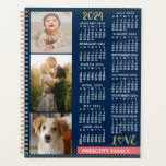 2024 Calendar Navy Coral Gold Family Photo Collage Planner<br><div class="desc">Celebrate 2024 with this elegant photo collage calendar planner. On the inside, these planners have pages for you to organize your weeks and months. With the addition of the beautiful yearly calendar cover, you'll be able to see the entire year at a glance - plus enjoy 9 of your favourite...</div>