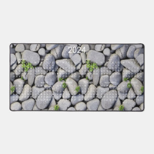 2024 Calendar Rustic Country Nature Rock Photo Desk Mat