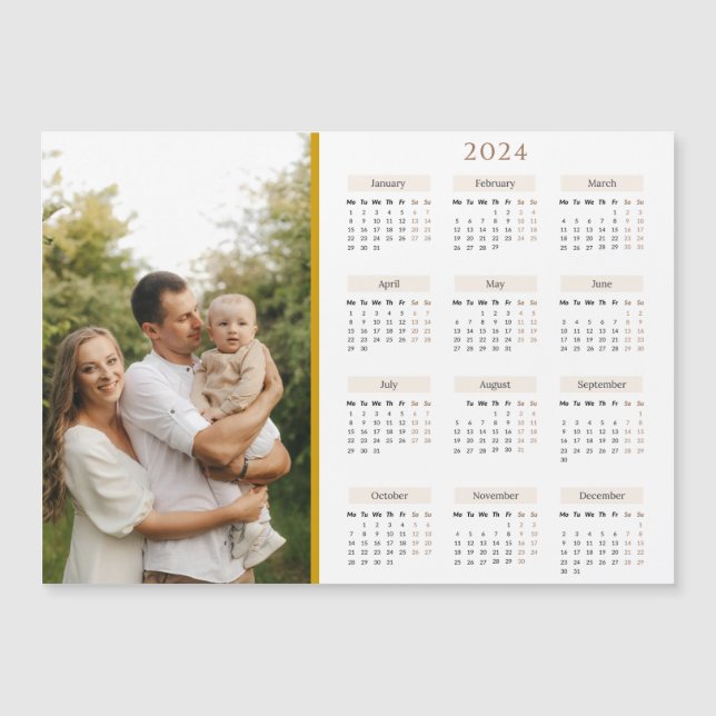 2024 Calendar with custom Photo (Front)