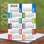 2024 Calendar with funky colorful months Postcard<br><div class="desc">New Year - New You -- A colorful,  fun calendar for the new year. This modern design with crazy design and full year calendar with be a positive start to the best year ever.</div>