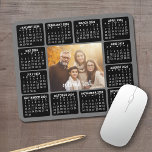 2024 Calendar with Photo in the Center Grey Mouse Pad<br><div class="desc">A photo collage with a 2024 calendar and room to add text. A great way to display your favorite photo throughout the year. A fun item for the New Year to use at the office or at home. To change colors on the background and calendar, click on the advanced design...</div>