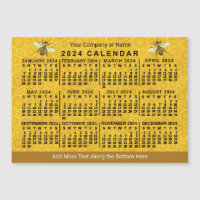 2024 Calendrier Bee Honeycomb Apiary Magnet person
