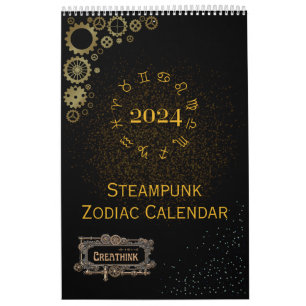 2024 Calendrier de Steampunk Astrologie Signes zod