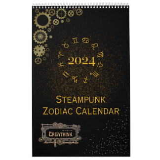 2024 Calendrier de Steampunk Astrologie Signes zod