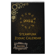 2024 Calendrier de Steampunk Astrologie Signes zod