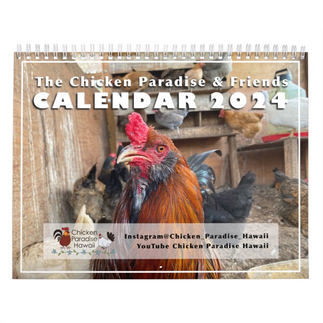 2024 Chicken Paradise Hawaii Calendar (Cover)