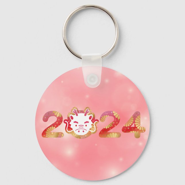 2024, Chinese New Year, Dragon Keychain (Front)