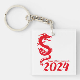 2024 Chinese New Year: Happy Year of the Dragon Keychain