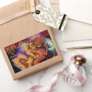 2024 Chinese Zodiac Year of the Dragon New Years Sticker