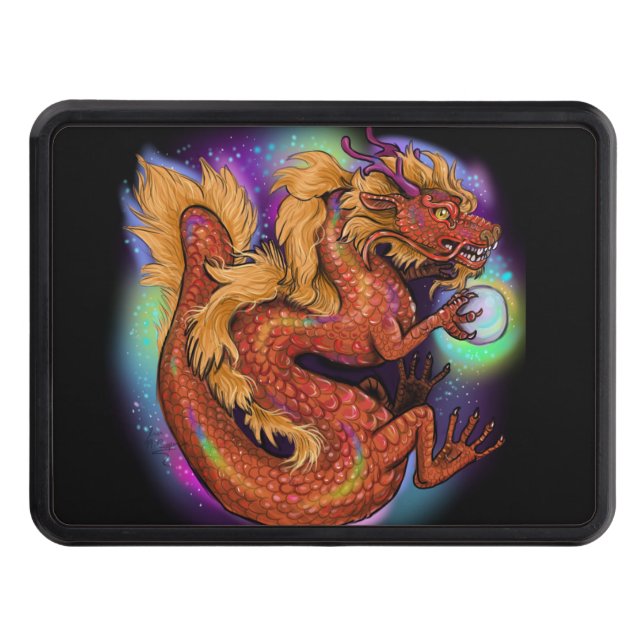 2024 chinese zodiac year of the dragon trailer hitch cover (Front)