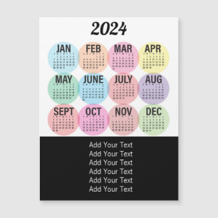 2024 - Colourful Monthly Calendar