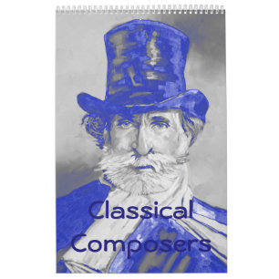 2024 Composers Portraits - Symphony in Blue & Grey Calendar