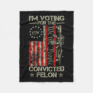 2024 Convicted Felon12 Fleece Blanket