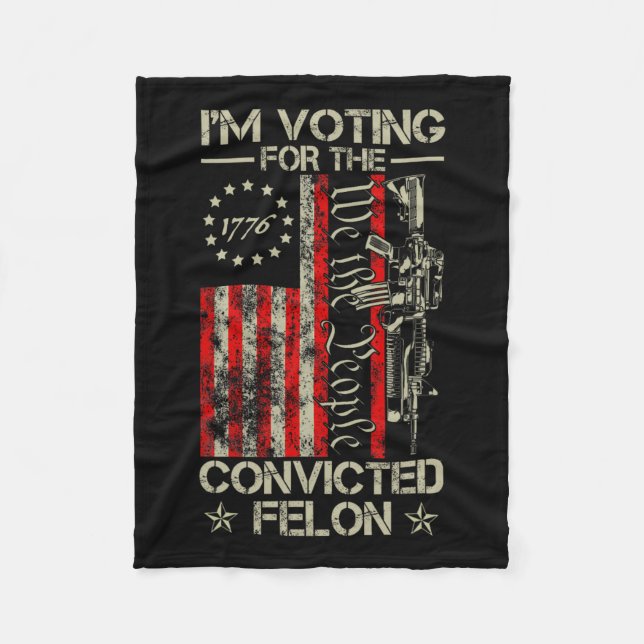 2024 Convicted Felon12  Fleece Blanket (Front)