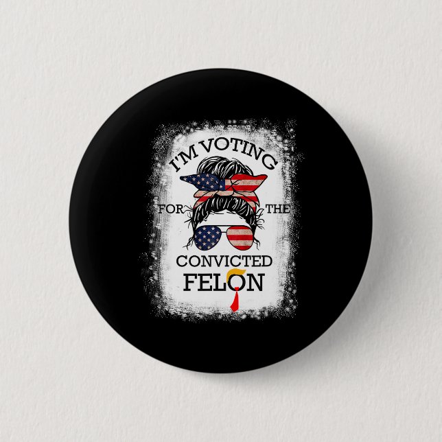 2024 Convicted Felon16  2 Inch Round Button (Front)