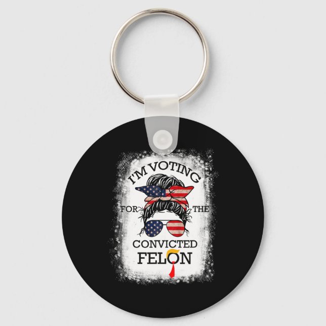 2024 Convicted Felon16  Keychain (Front)