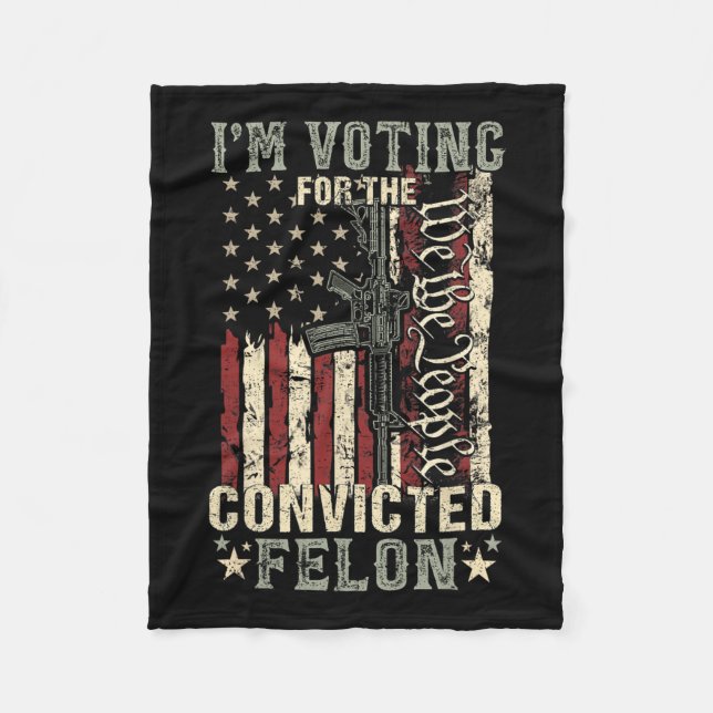 2024 Convicted Felon17  Fleece Blanket (Front)