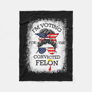 2024 Convicted Felon20  Fleece Blanket