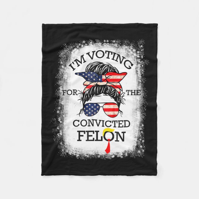 2024 Convicted Felon20  Fleece Blanket (Front)