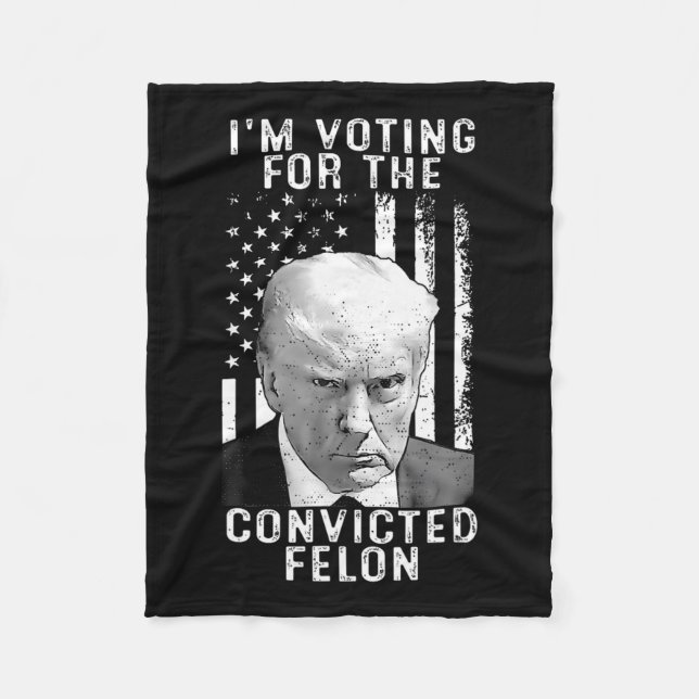 2024 Convicted Felon27  Fleece Blanket (Front)