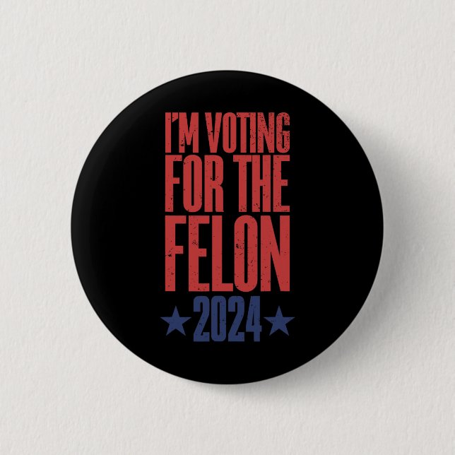 2024 Convicted Felon9  2 Inch Round Button (Front)