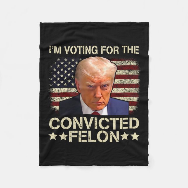 2024 Convicted Felon  Fleece Blanket (Front)