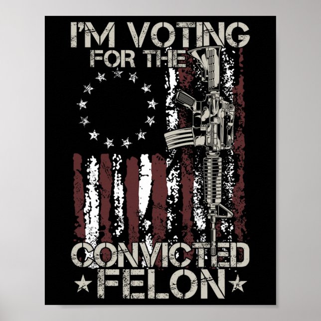 2024 Convicted Felon - I'm Voting Convicted Felon  Poster (Front)