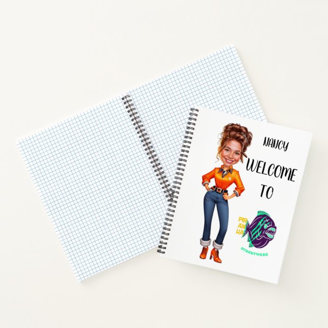 2024 Corporate New Faces Custom Caricatures Notebook (Inside)