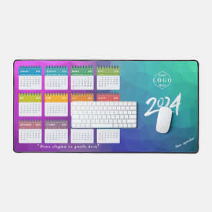 2024 Custom Logo Business and Corporates Calendar  Desk Mat