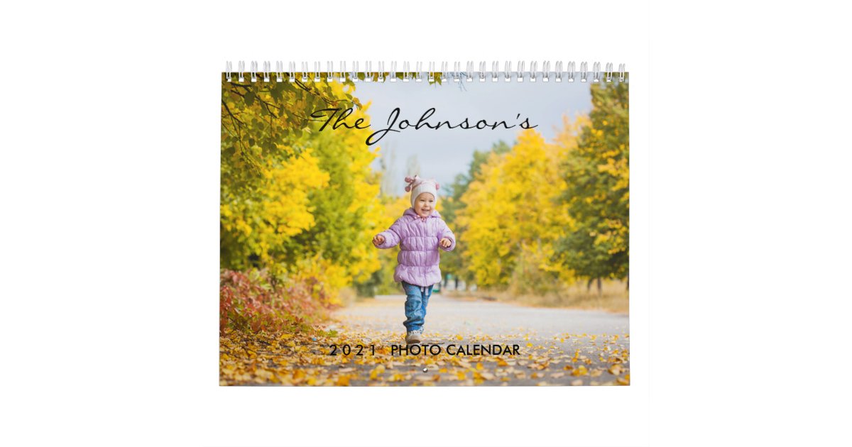 2024 Custom Photo Calendar Editable Year Text Zazzle