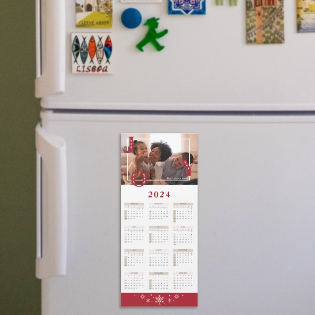 2024 Custom Photo Joy Calendar Magnetic Card (2024 Custom Photo Joy Calendar Magnetic Card)