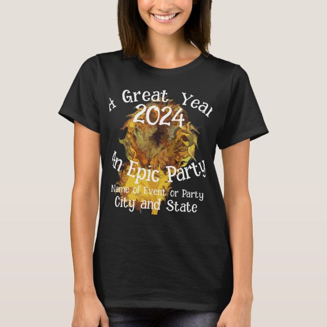 2024 Dinner Happy Hour Girls Boys Night Out Wine T-Shirt (Front)