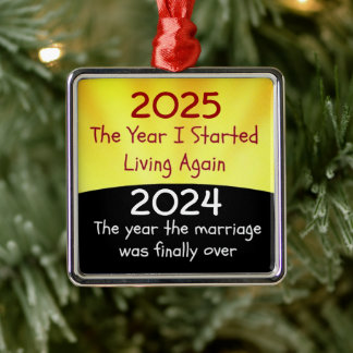 2024 Divorce Celebration Metal Ornament