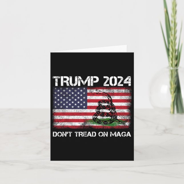 2024 Don't Tread On Maga American Us Flag Snake  Card (Front)