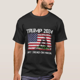 2024 Don't Tread On Maga American Us Flag Snake  T-Shirt