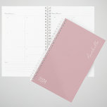 2024 Dusky Pink Week & Month Personalized Planner<br><div class="desc">Introducing the 2024 Dusky Pink Personalized Month and Week Planner, a sophisticated and stylish companion designed to bring a touch of elegance to your organizational routine. This planner seamlessly blends functionality with aesthetic appeal, making each day a delight to plan and conquer. The dusky pink cover sets the tone for...</div>