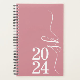 2024 Dusty rose Monogramme personnel hebdomadaire