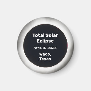2024 Éclipse solaire totale BW par aimant de local